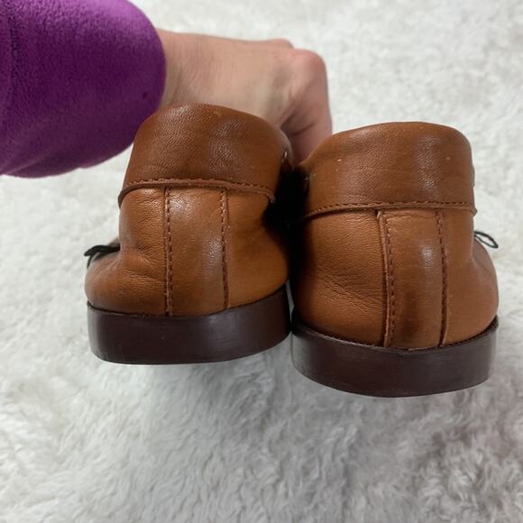 Unbranded duck Genuine Leather tan Tassel Loafer shoes with gold hardware, 9 - Picture 8 of 9